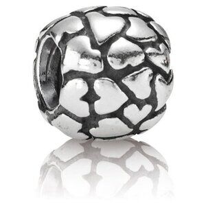 PANDORA Lotsa Love Charm Authentic Sterling Silver Hearts Love Romance
